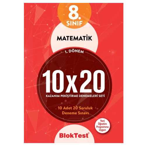 8. Sınıf 10x20 Matematik 1. Dönem Kazanım Pekiştirme Denemeleri Seti Tudem Yayınları