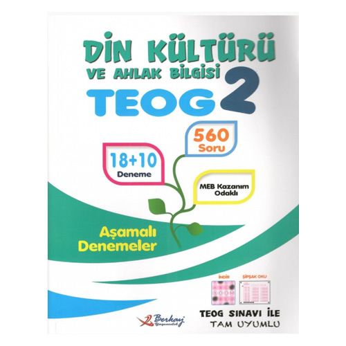 8. Sınıf TEOG 2 Din Kültürü Ve Ahlak Bilgisi Aşamalı Denemeler Berkay Yayınları