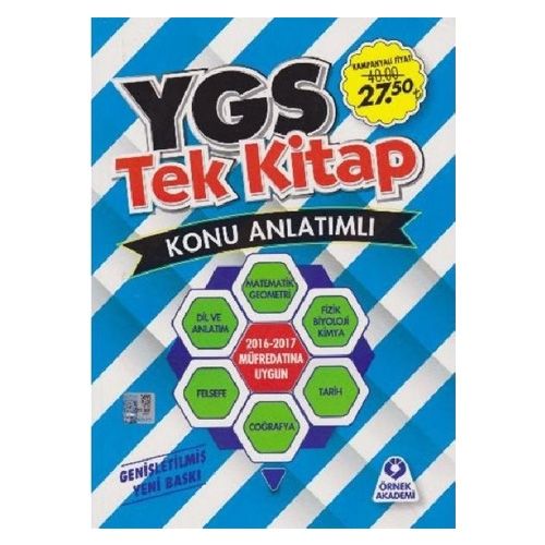 YGS Tek Kitap Konu Anlatımlı Örnek Akademi Yayınları