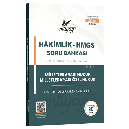 Hakimlik HMGS Milletlerarası Hukuk, Milletlerarası Özel Hukuk Soru Bankası İmtiyaz Yayınları 2026