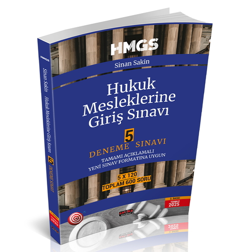 HMGS Hukuk Mesleklerine Giriş Sınavı 5 Deneme Sınavı Savaş Yayınları Temmuz 2025