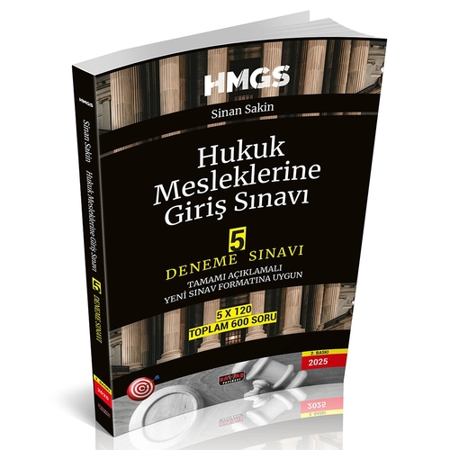 HMGS Hukuk Mesleklerine Giriş Sınavı 5 Deneme Sınavı Savaş Yayınları 2025