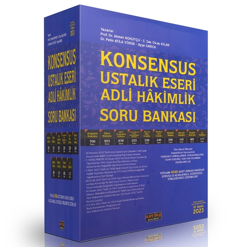 Kelepir Ürün İadesizdir - KONSENSUS Ustalık Eseri Adli Hakimlik Soru Bankası Savaş Yayınları 2023