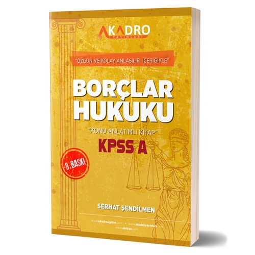 KPSS A Grubu Borçlar Hukuku Konu Anlatımlı A Kadro Yayınları 2024