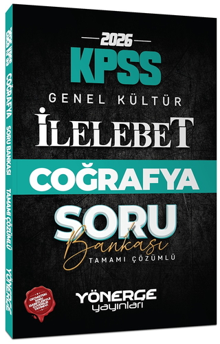 KPSS Coğrafya İlelebet Soru Bankası Tamamı Çözümlü Yönerge Yayınları 2026