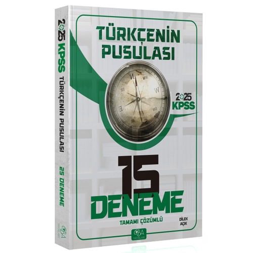 KPSS Türkçenin Pusulası 15 Deneme Tamamı Çözümlü CBA Yayınları 2025