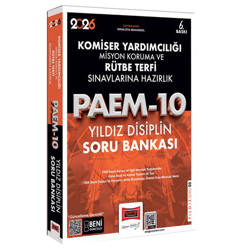 PAEM Komiser Yardımcılığı Misyon Koruma ve Rütbe Terfi Sınavlarına Hazırlık Yıldız Disiplin Soru Bankası Yargı Yayınları 2026
