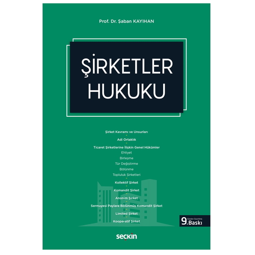 Şirketler Hukuku - Şaban Kayıhan