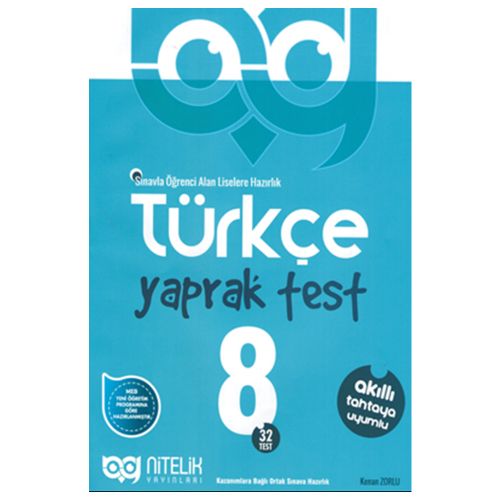 8. Sınıf Türkçe Yaprak Test Nitelik Yayınları