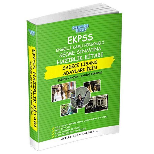 EKPSS Hazırlık Kitabı Sadece Lisans Adayları İçin Akıllı Adam Yayınları