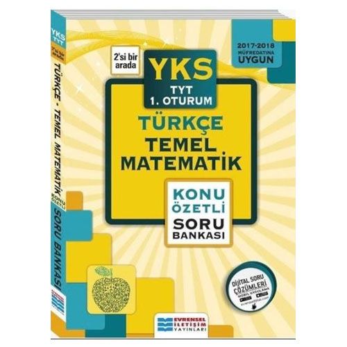 TYT Türkçe-Temel Matematik 2\'Sİ BİR ARADA Konu Özetli Soru Bankası - Evrensel İletişim Yayınları