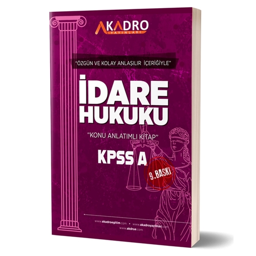 KPSS A Grubu İdare Hukuku Konu Anlatımlı A Kadro Yayınları 2024