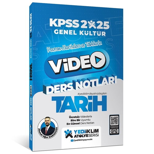 KPSS Genel Kültür Atölye Tarih Video Ders Notları Yediiklim Yayınları 2025
