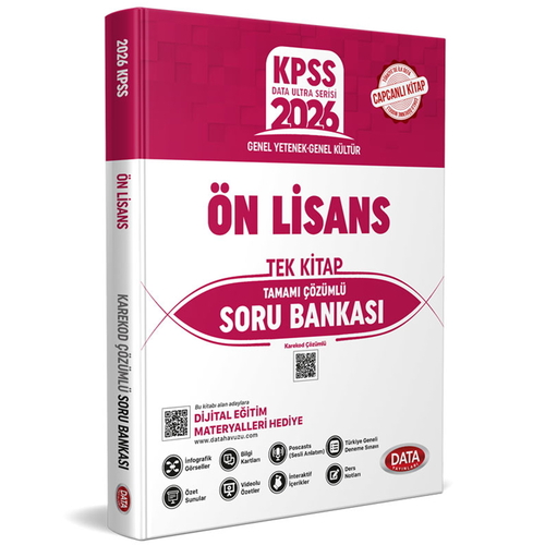 KPSS Ön Lisans Tek Kitap Karekod Çözümlü Soru Bankası Data Yayınları 2026