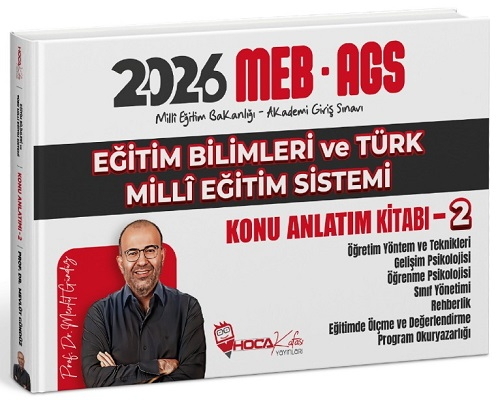 MEB AGS Eğitimin Temelleri ve Türk Milli Eğitim Sistemi Konu Anlatım Kitabı 2 Hoca Kafası Yayınları 2026