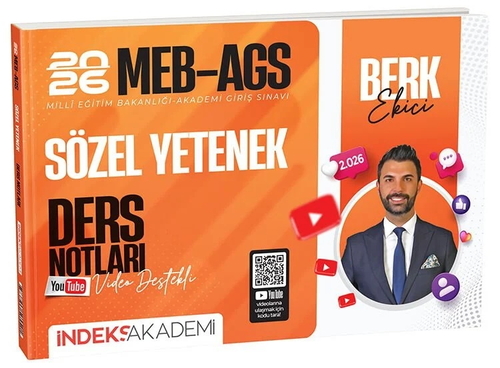 MEB AGS Sözel Yetenek Video Ders Notları İndeks Akademi Yayınları 2026