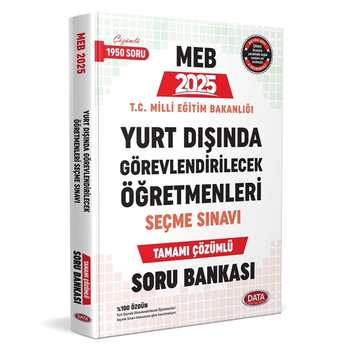 Yurt Dışında Görevlendirilecek Öğretmenleri Seçme Sınavı Soru Bankası Data Yayınları 2025