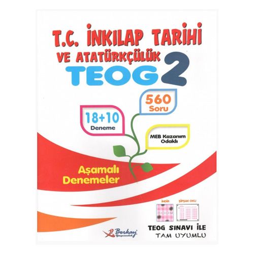 8. Sınıf TEOG 2 T.C. İnkılap Tarihi ve Atatürkçülük Aşamalı Denemeler Berkay Yayınları