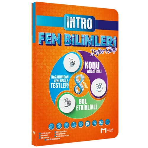 8. Sınıf Fen Bilimleri İntro Defter Kitap Mozaik Yayınları