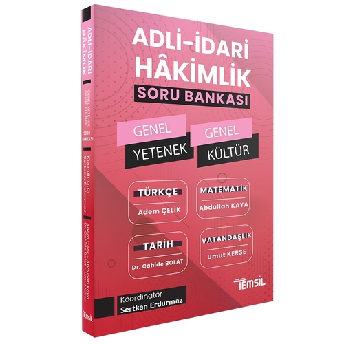 Adli-İdari Hakimlik Genel Yetenek Genel Kültür Soru Bankası Temsil Kitap Yayınları 2024
