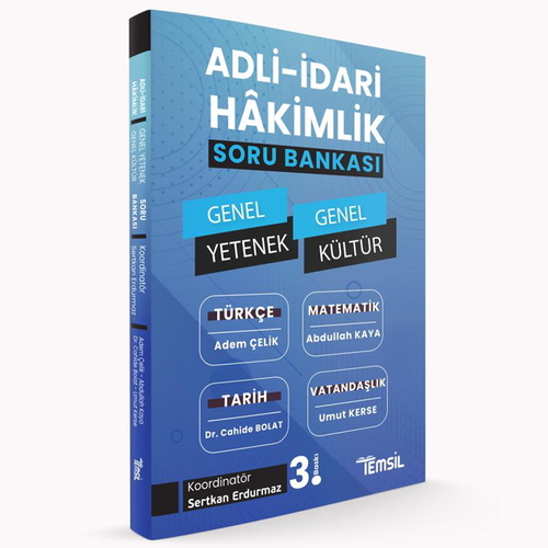 Adli-İdari Hakimlik Genel Yetenek Genel Kültür Soru Bankası Temsil Kitap Yayınları 2025