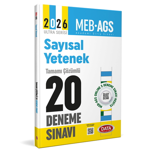 AGS Sayısal Yetenek Tamamı Çözümlü 20 Deneme Sınavı Data Yayınları 2026