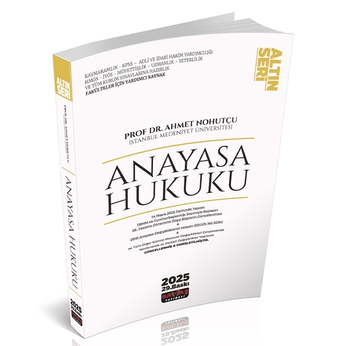 Anayasa Hukuku Konu Anlatımı Altın Seri Savaş Yayınları Şubat 2025