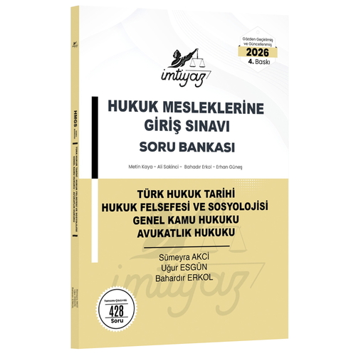 HMGS Türk Hukuk Tarihi Hukuk Felsefesi ve Sosyolojisi Genel Kamu Hukuku Avukatlık Hukuku Soru Bankası İmtiyaz Yayınları 2026