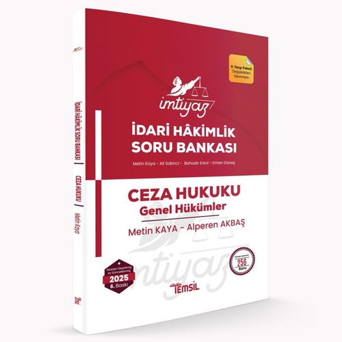İmtiyaz İdari Hakimlik Ceza Hukuku Genel Hükümler Soru Bankası Temsil Kitap Yayınları 2025