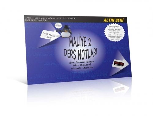 Kelepir Ürün İadesizdir - Maliye 2 Ders Notları Akıllı Notlar Dizisi Altın Seri