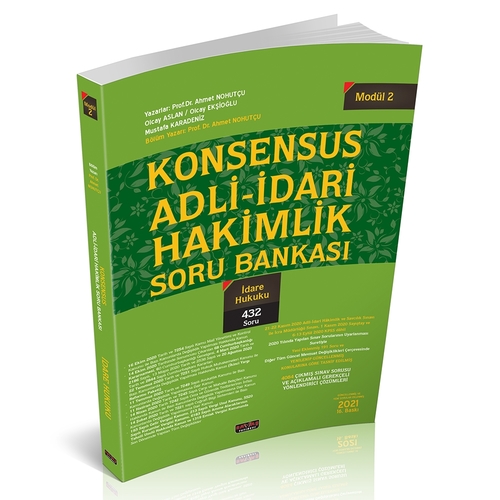 KONSENSUS Adli İdari Modül 2 İdare Hukuku Soru Bankası 2022