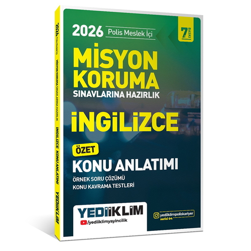 Misyon Koruma Sınavlarına Hazırlık İngilizce Özet Konu Anlatımı Yediiklim Yayınları 2026