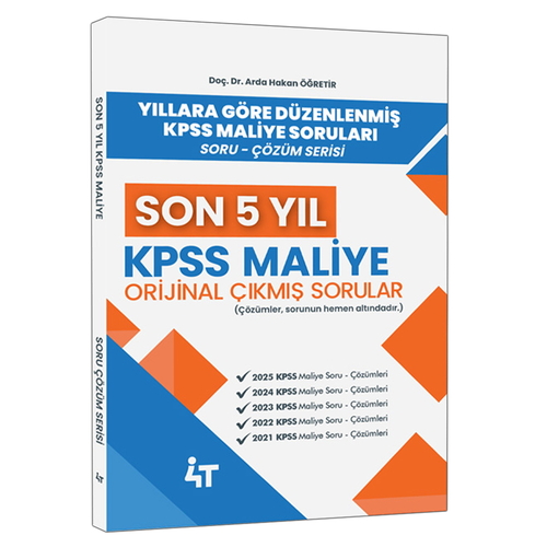 Son 5 Yıl KPSS Maliye Orijinal Çıkmış Sorular 4T Yayınları 2026