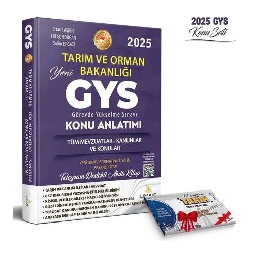Tarım ve Orman Bakanlığı GYS Konu Anlatımı Liyakat Yayınları 2025