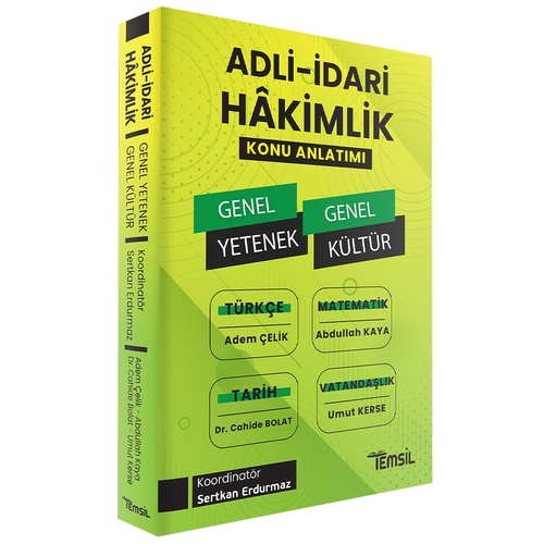 Adli-İdari Hakimlik Genel Yetenek Genel Kültür Konu Anlatımı Temsil Kitap Yayınları 2024