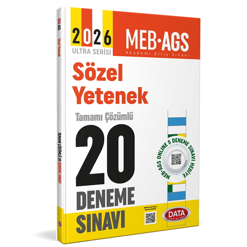 AGS Sözel Yetenek Tamamı Çözümlü 20 Deneme Sınavı Data Yayınları 2026