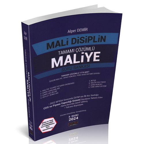 Kelepir Ürün İadesizdir - Mali Disiplin Maliye Soru Bankası Alper Demir Savaş Yayınları 2024