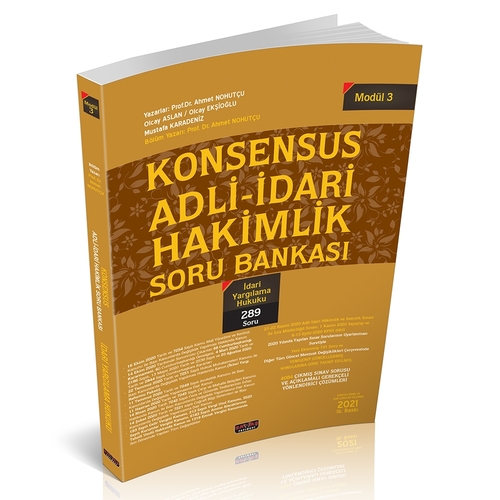 KONSENSUS Adli İdari Modül 3 İdari Yargılama Hukuku Soru Bankası 2022
