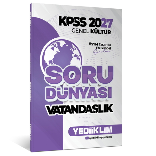 KPSS Genel Kültür Vatandaşlık Soru Dünyası Yediiklim Yayınları 2027