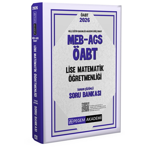 MEB AGS ÖABT Lise Matematik Öğretmenliği Soru Bankası Pegem Akademi Yayınları 2026