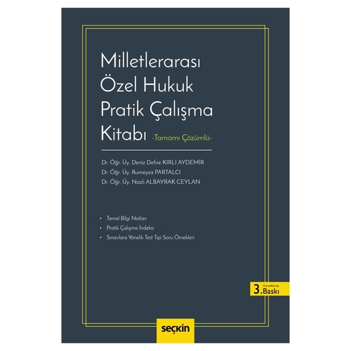 Milletlerarası Özel Hukuk Pratik Çalışma Kitabı - Deniz Defne Kırlı Aydemir, Rumeysa Partalcı, Nazlı Albayrak Ceylan