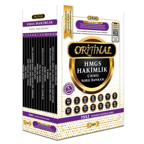 Orijinal Hakimlik HMGS-Adli Hakimlik Çıkmış Soru Bankası Seti Yetki Yayınları 2026