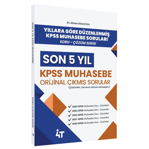 Son 5 Yıl KPSS Muhasebe Orijinal Çıkmış Sorular 4T Yayınları 2025