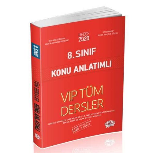 8. Sınıf VIP Tüm Dersler Konu Anlatımlı Editör Yayınları