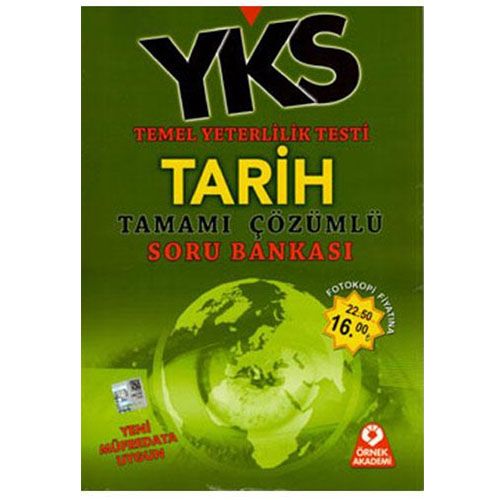 YKS TYT 1. Oturum Tarih Tamamı Çözümlü Soru Bankası Örnek Akademi Yayınları