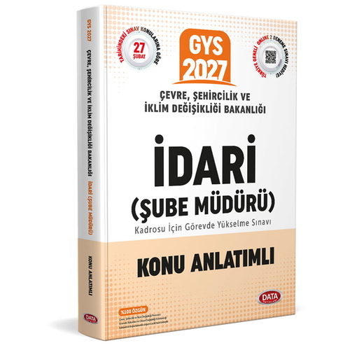 GYS Çevre, Şehircilik ve İklim Değişikliği Bakanlığı İdari (Şube Müdürü) Konu Anlatımlı Data Yayınları 2027