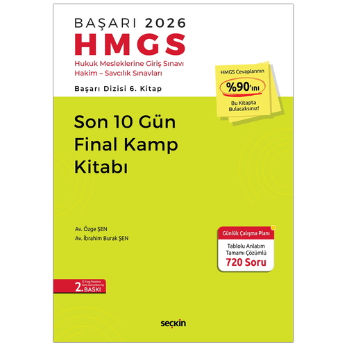 HMGS Son 10 Gün Final Kamp Kitabı - Özge Şen, İbrahim Burak Şen