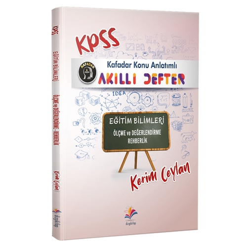 Kafadar KPSS Eğitim Bilimleri Akıllı Defter Defter Ölçme ve Değerlendirme, Rehberlik Dizgi Kitap Yayınları 2022
