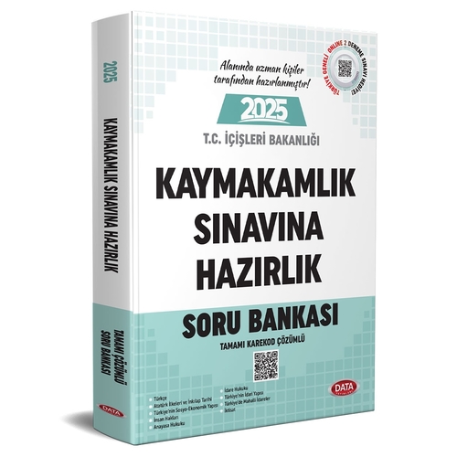 Kaymakamlık Sınavına Hazırlık Tamamı Çözümlü Soru Bankası Data Yayınları 2025