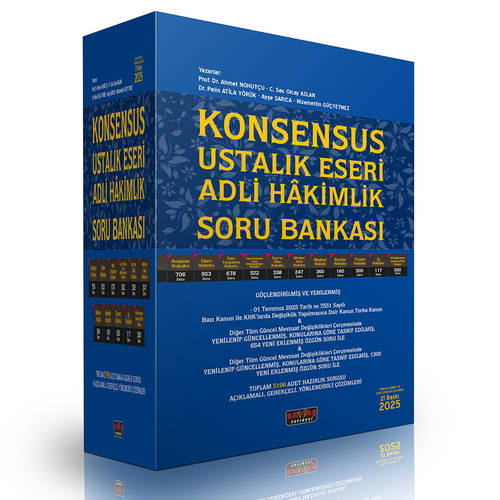 KONSENSUS Ustalık Eseri Adli Hakimlik Soru Bankası Savaş Yayınları Temmuz 2025